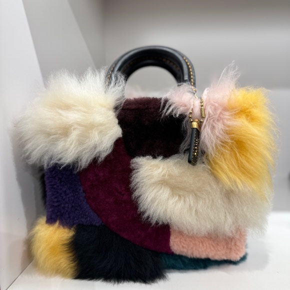 Coach Handbags - Coach Multicolor Patchwork Fur Shoulder Bag